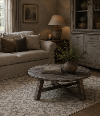 Luksa Home Collection Salontafel Swen | Antique Grey | H46 x D100 cm