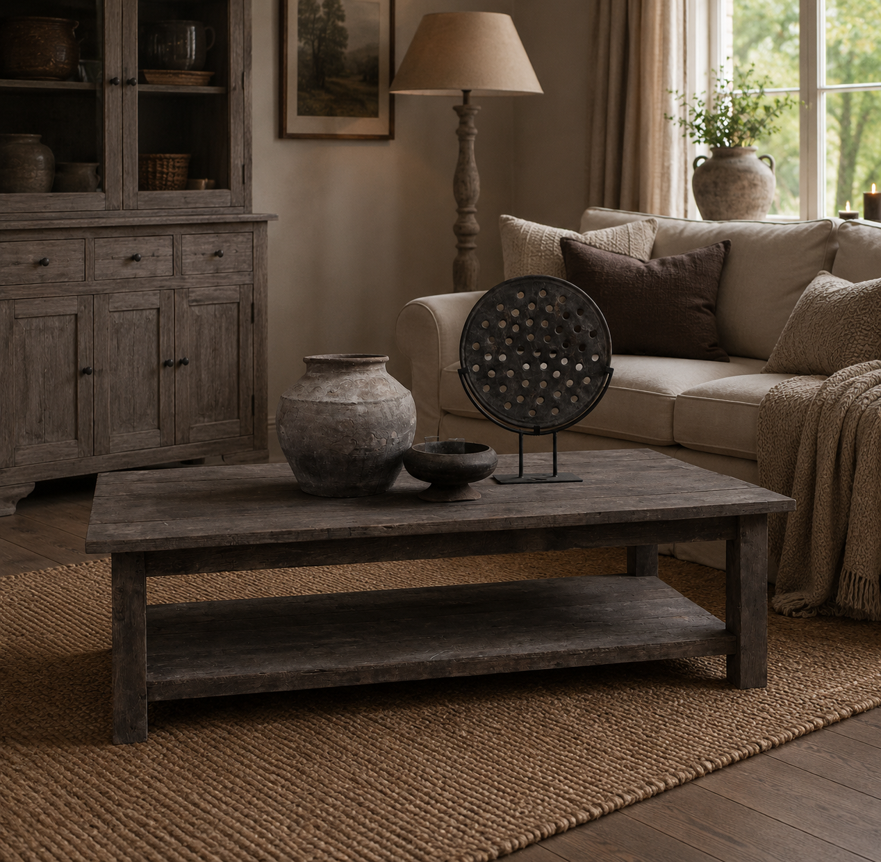 Luksa Home Collection Salontafel Auke | Antique Grey | H46 x B120 x D60 cm