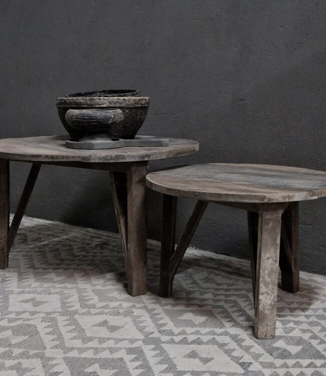 Luksa Home Collection Salontafel Tein | Set Van 2 | Antique Grey