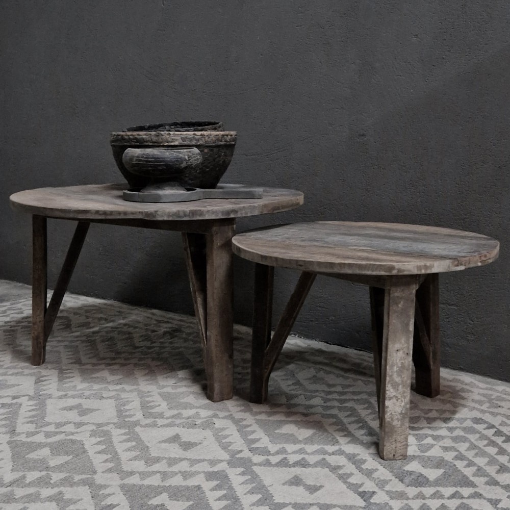 Luksa Home Collection Salontafel Tein | Set Van 2 | Antique Grey
