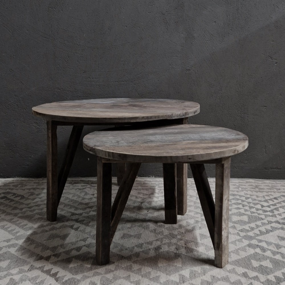 Luksa Home Collection Salontafel Tein | Set Van 2 | Antique Grey