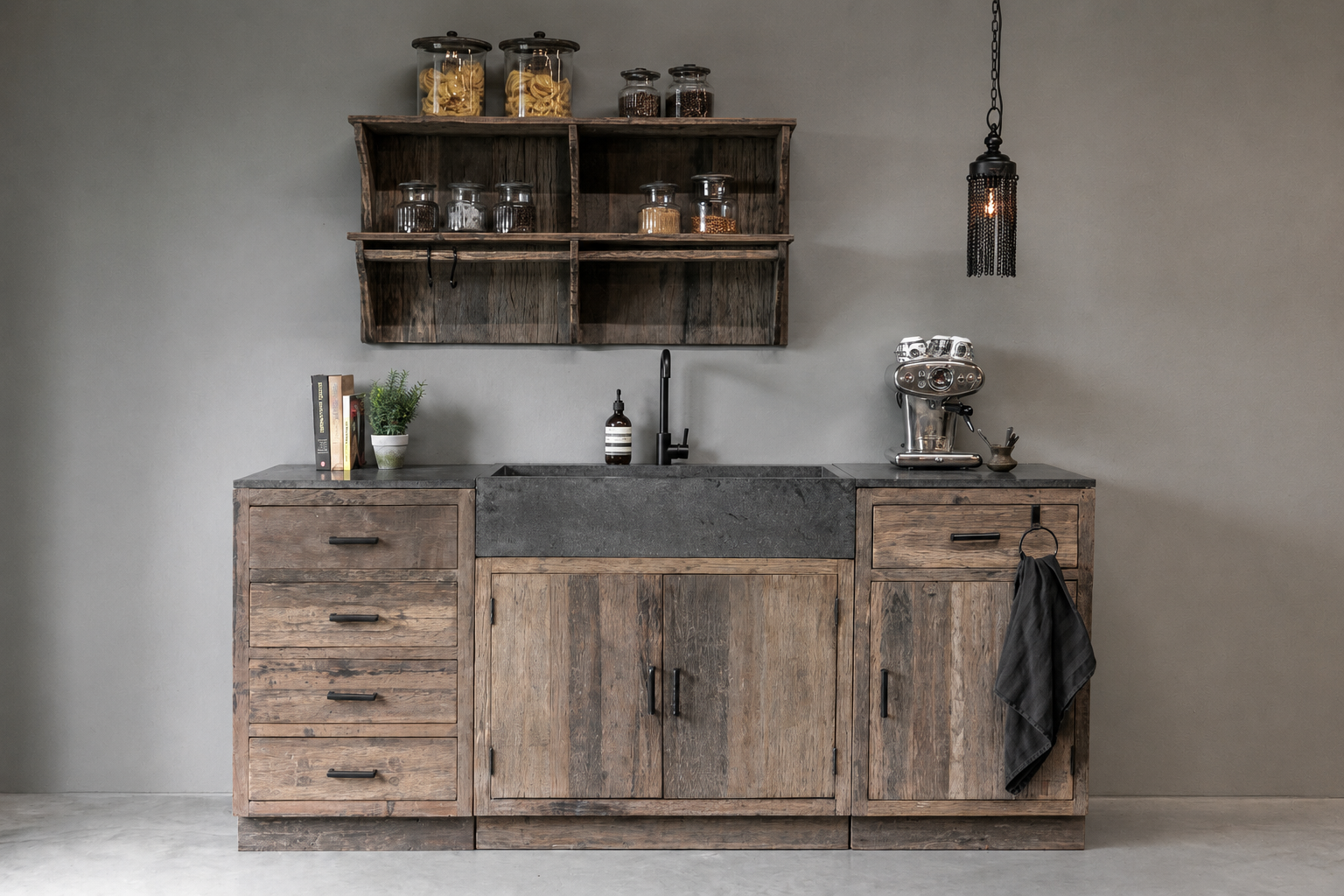 Rene Houtman Buitenkeuken Tropic Set 2 - B215 x D60 x H95 Cm - 3 Modules