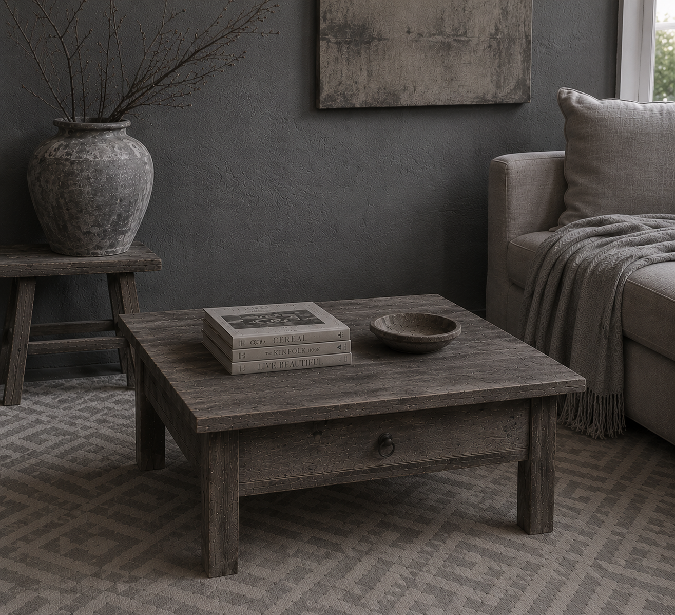 Luksa Home Collection Salontafel Tjarko | Antique Grey | H43 x B75 x D68 cm