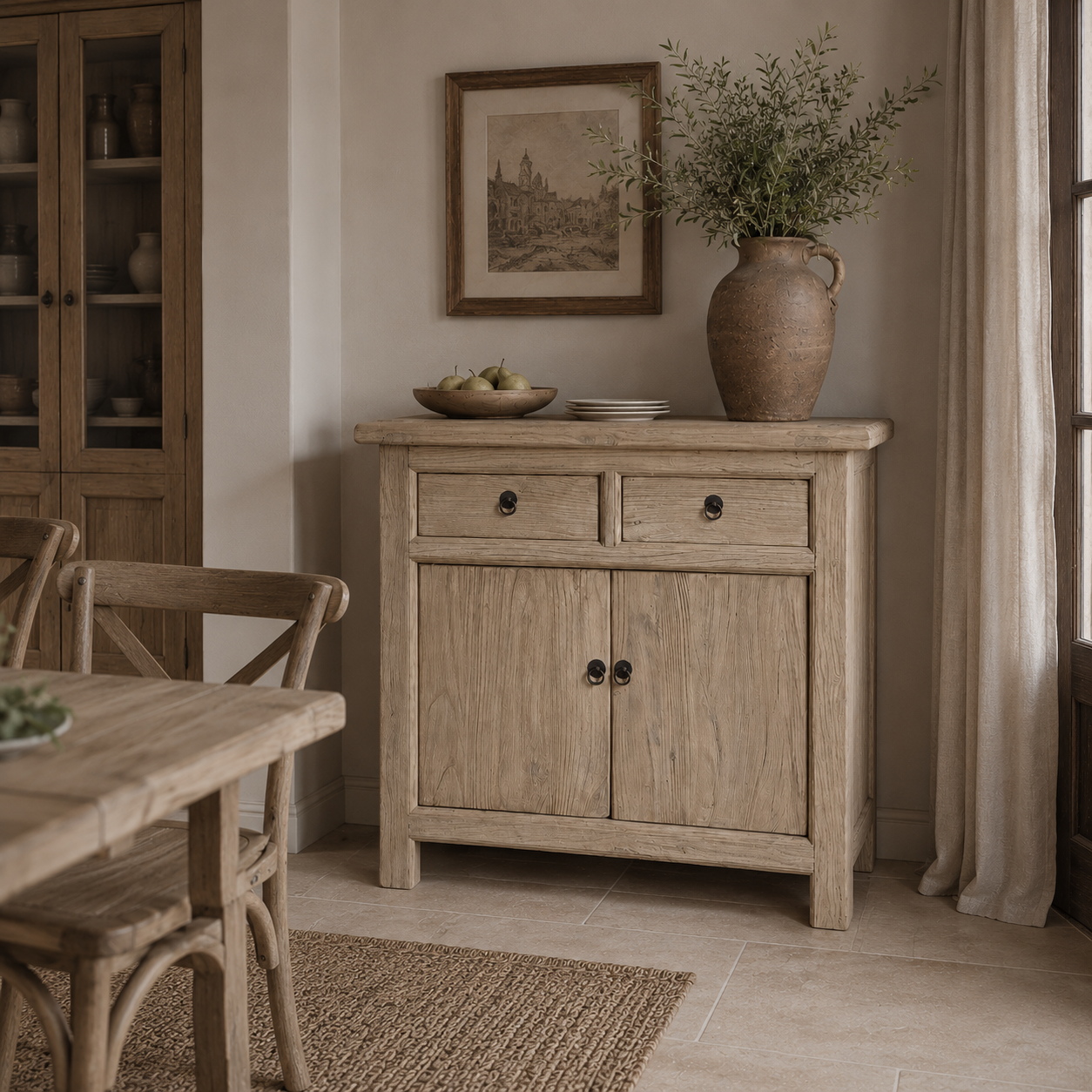 Luksa Home Collection Dressoir Freek | Naturel | H85 x B100 x D40 cm