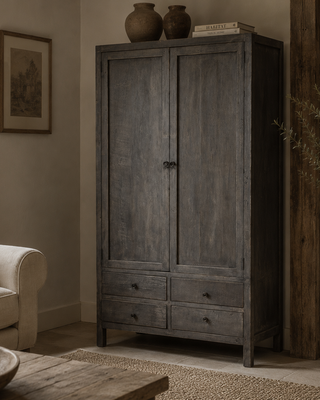 Luksa Home Collection Kast Suyin | Antique Grey | H200 x B110 x D50 cm