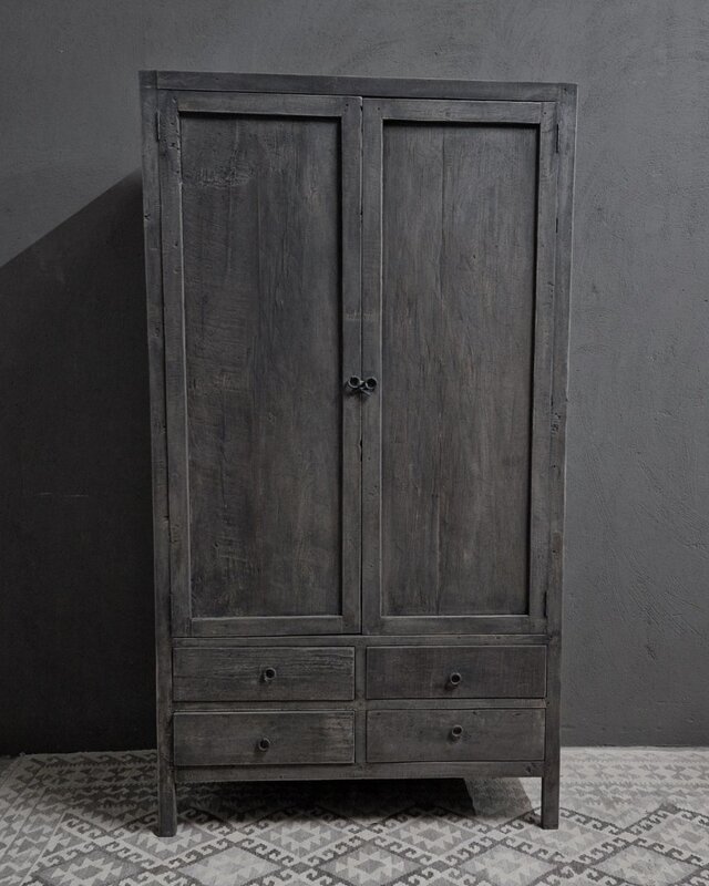 Luksa Home Collection Kast Suyin | Antique Grey | H200 x B110 x D50 cm