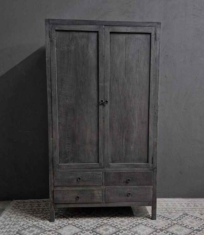 Luksa Home Collection Kast Suyin | Antique Grey | H200 x B110 x D50 cm