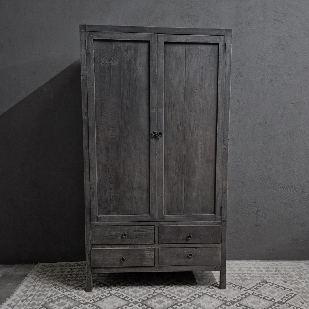 Luksa Home Collection Kast Suyin | Antique Grey | H200 x B110 x D50 cm