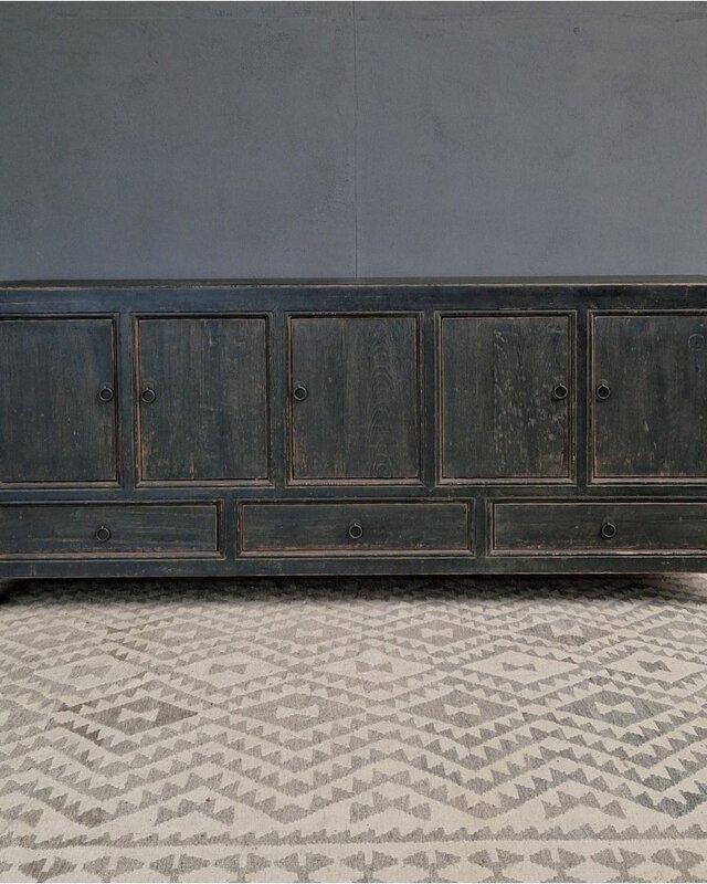 Luksa Home Collection Dressoir Maya | Mat Zwart | H83 xB200 x D45 cm