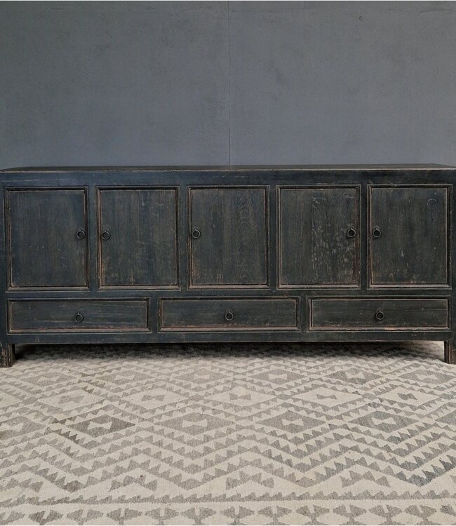 Luksa Home Collection Dressoir Maya | Mat Zwart | H83 xB200 x D45 cm