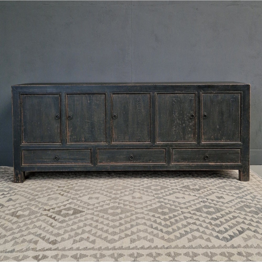 Luksa Home Collection Dressoir Maya | Mat Zwart | H83 xB200 x D45 cm