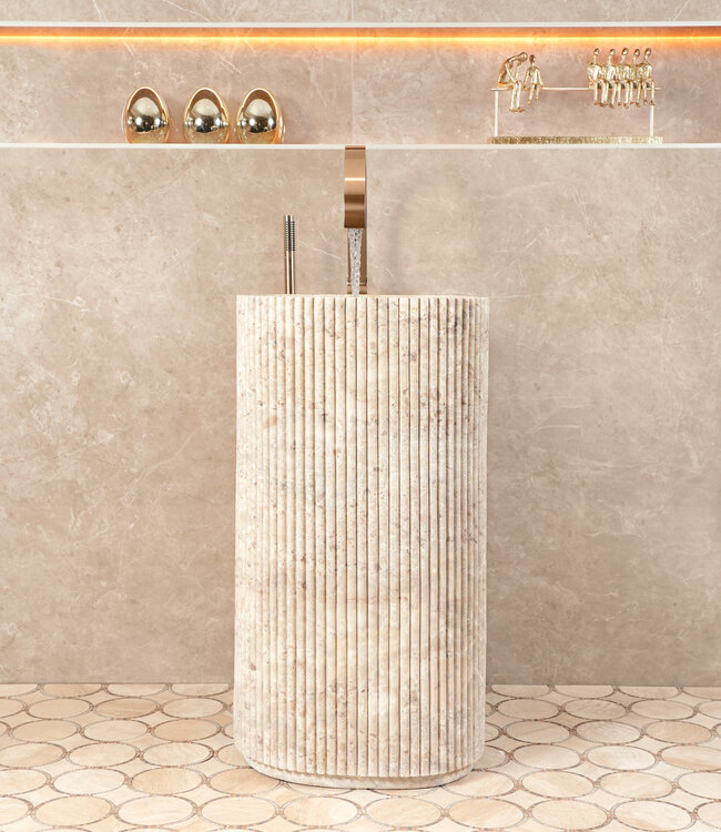 Loutro Bathroomware Vrijstaande Wastafel Irini | Marmer | Meerdere Maten