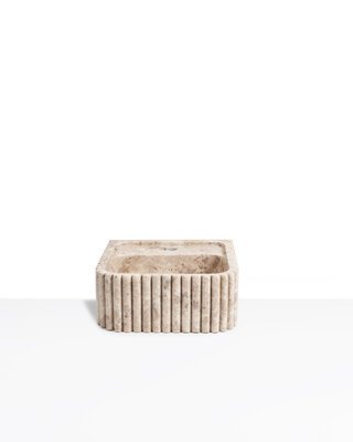 Loutro Bathroomware Waskom Irini Fontein XL | Marmer | H12xB30xD30 cm