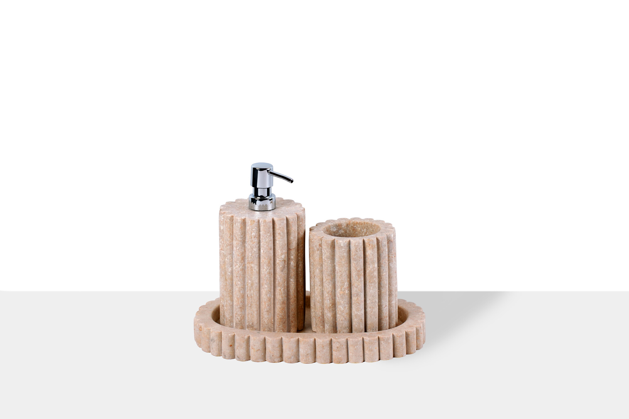Loutro Bathroomware Badkamerset Met Zeeppompje Irini | Marmer