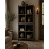Vakkenkast Coline | Matt Black | H225 x B100 x D44 cm