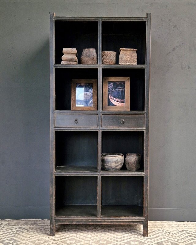 Luksa Home Collection Vakkenkast Coline | Matt Black | H225 x B100 x D44 cm