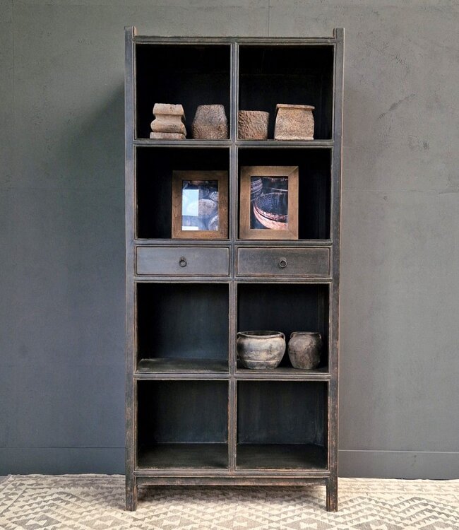 Luksa Home Collection Vakkenkast Coline | Matt Black | H225 x B100 x D44 cm
