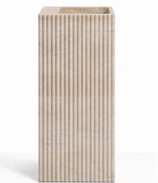 Loutro Bathroomware Vrijstaande Wastafel Irini | Marmer | H90xB40xD20 cm
