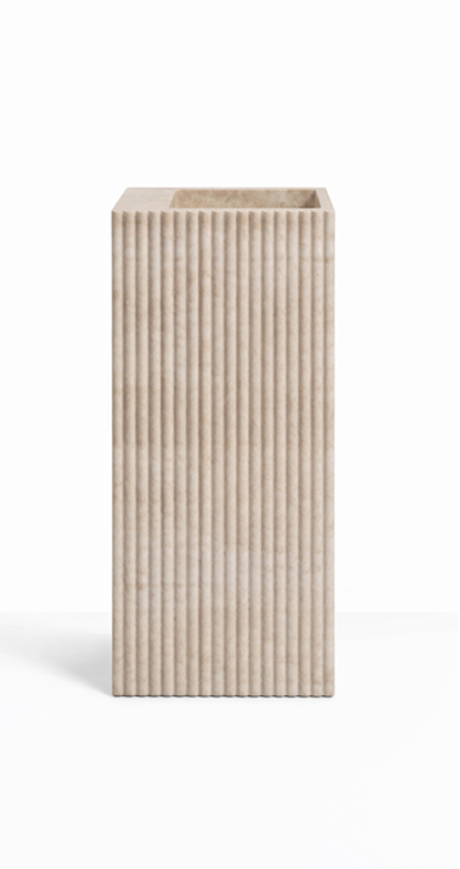 Loutro Bathroomware Vrijstaande Wastafel Irini | Marmer | H90xB40xD20 cm