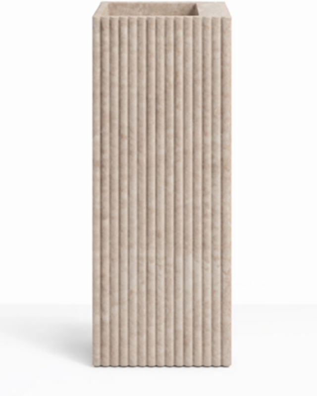 Loutro Bathroomware Vrijstaande Wastafel Irini | Marmer | H90xB40xD20 cm