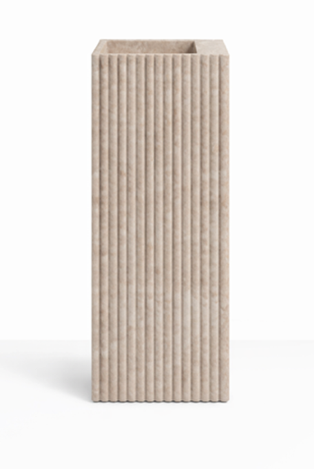 Loutro Bathroomware Vrijstaande Wastafel Irini | Marmer | H90xB40xD20 cm