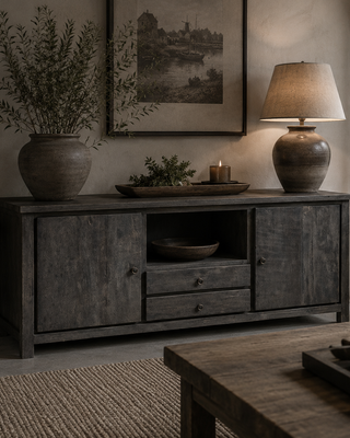 Luksa Home Collection Dressoir Stef | Antique Grey | H85 x B180 x D50 cm