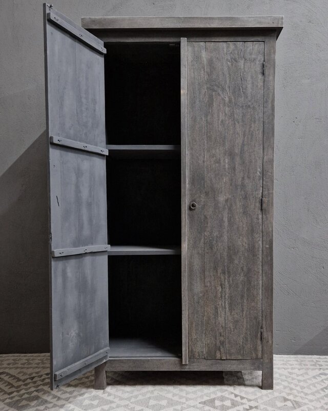 Luksa Home Collection Kast Giedo | Antique Grey | H190 x B100 x D50 cm
