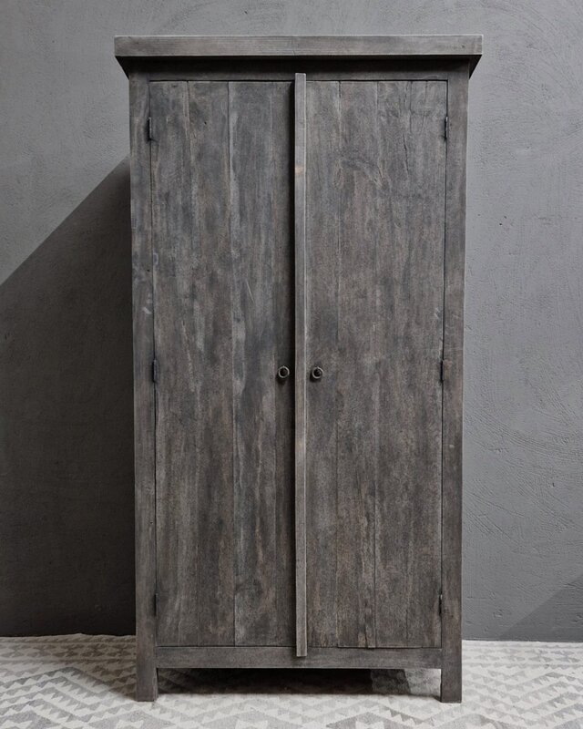 Luksa Home Collection Kast Giedo | Antique Grey | H190 x B100 x D50 cm