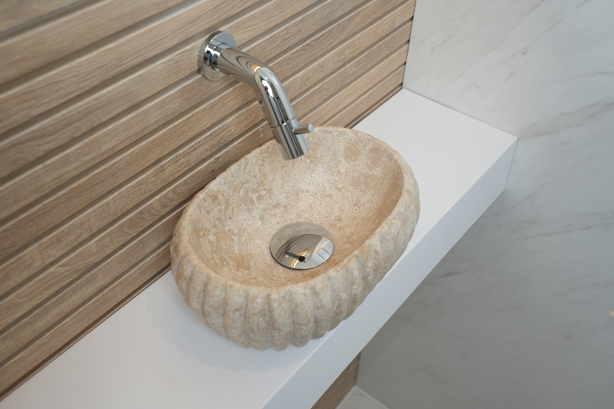 Loutro Bathroomware Waskom Agora Ovaal | Marmer | 2 Maten