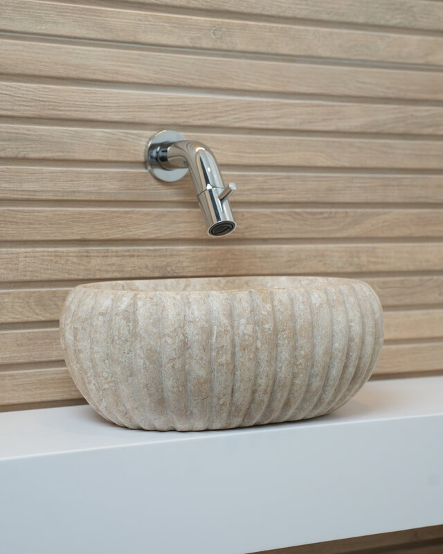 Loutro Bathroomware Waskom Agora Ovaal | Marmer | 2 Maten