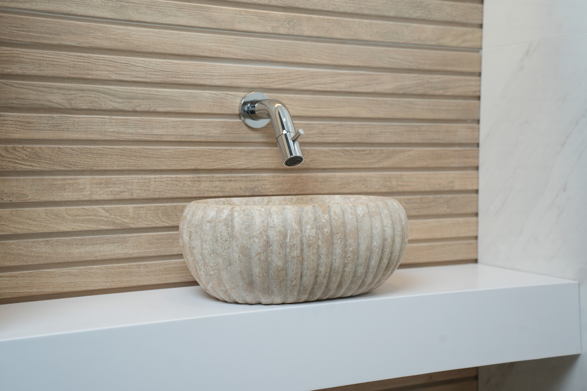 Loutro Bathroomware Waskom Agora Ovaal | Marmer | 2 Maten
