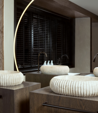 Loutro Bathroomware Waskom Agora Ovaal | Marmer | 2 Maten