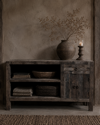 Luksa Home Collection Dressoir Boran | Antique Grey | H80 x B140 x D45 cm