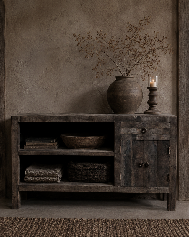 Luksa Home Collection Dressoir Boran | Antique Grey | H80 x B140 x D45 cm