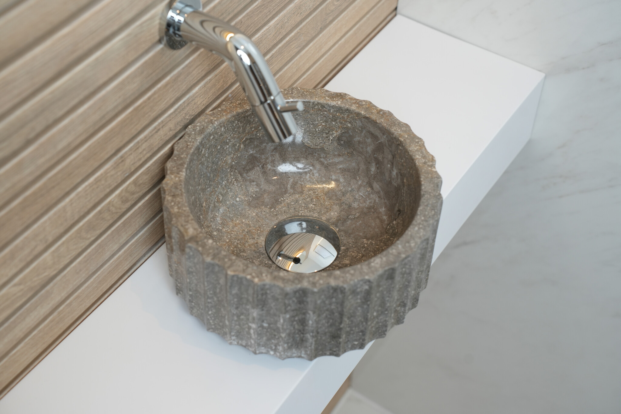 Loutro Bathroomware Waskom Odyssee | Marmer | 3 Kleuren | H15xØ40 cm