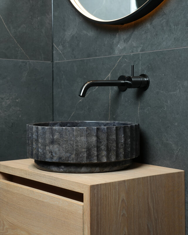 Loutro Bathroomware Waskom Odyssee | Marmer | 3 Kleuren | H15xØ40 cm