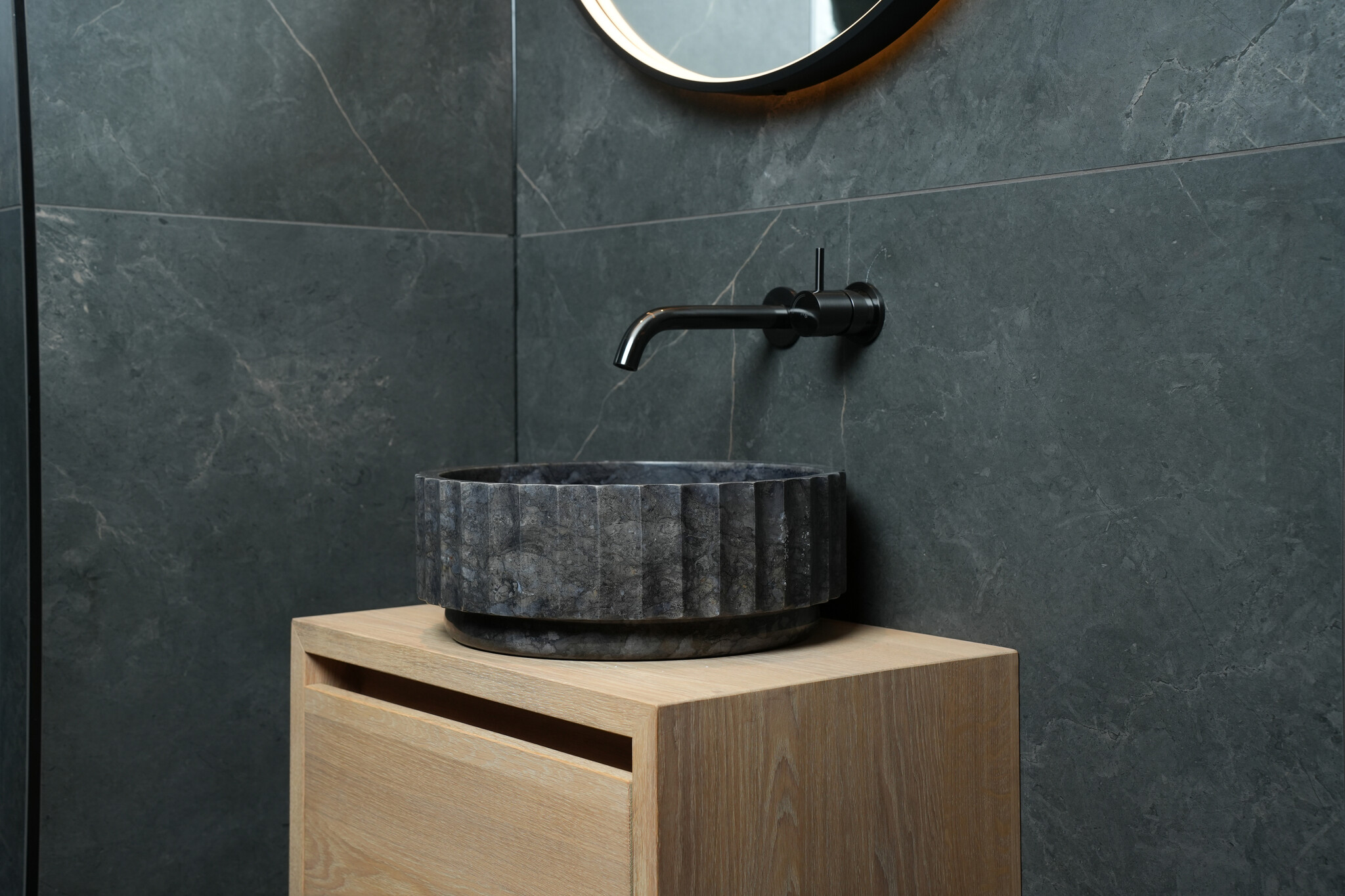 Loutro Bathroomware Waskom Odyssee | Marmer | 3 Kleuren | H15xØ40 cm