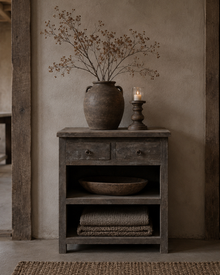 Luksa Home Collection Dressoir Dana | Antique Grey | H85 x B80 x D40 cm