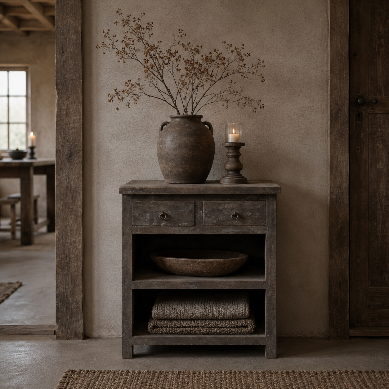 Luksa Home Collection Dressoir Dana | Antique Grey | H85 x B80 x D40 cm