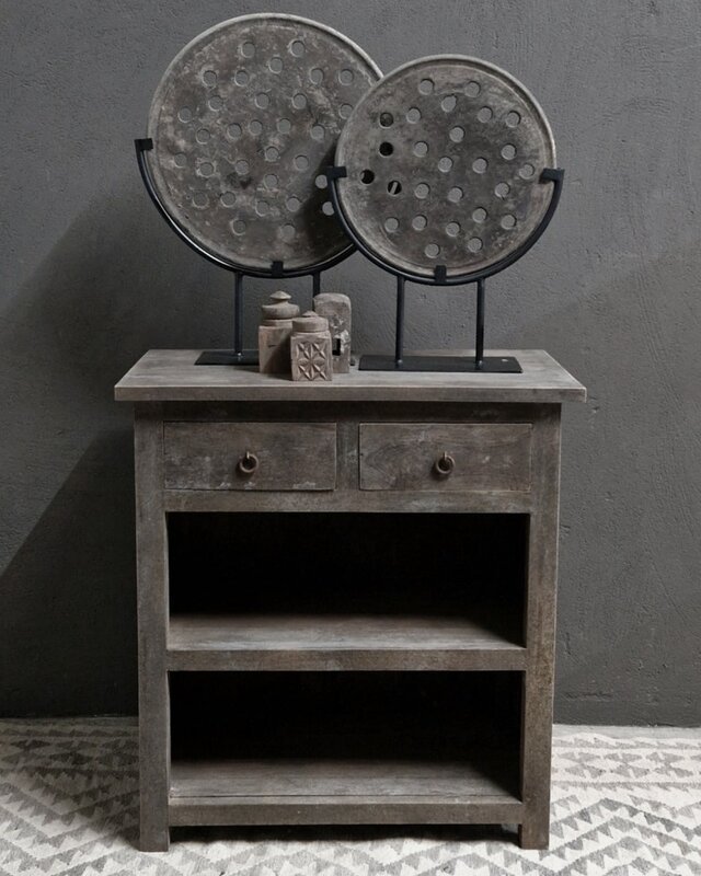 Luksa Home Collection Dressoir Dana | Antique Grey | H85 x B80 x D40 cm