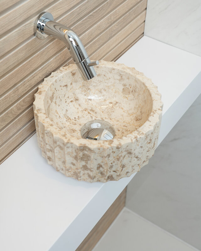 Loutro Bathroomware Waskom Odyssee Mini | Marmer | 3 Kleuren | H15xØ25 cm