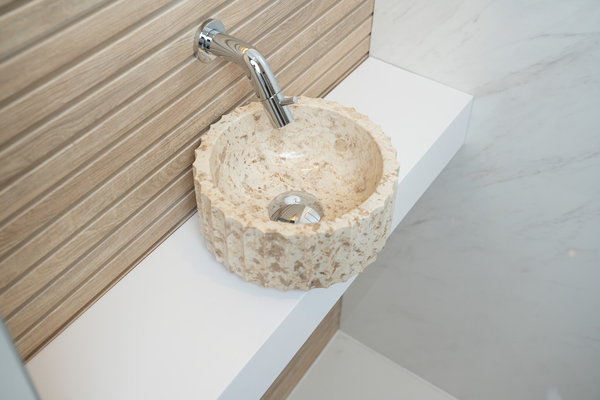 Loutro Bathroomware Waskom Odyssee Mini | Marmer | 3 Kleuren | H15xØ25 cm