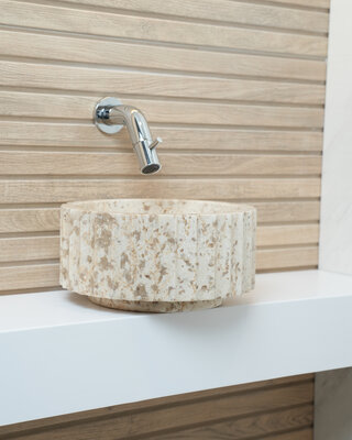Loutro Bathroomware Waskom Odyssee Mini | Marmer | 3 Kleuren | H15xØ25 cm