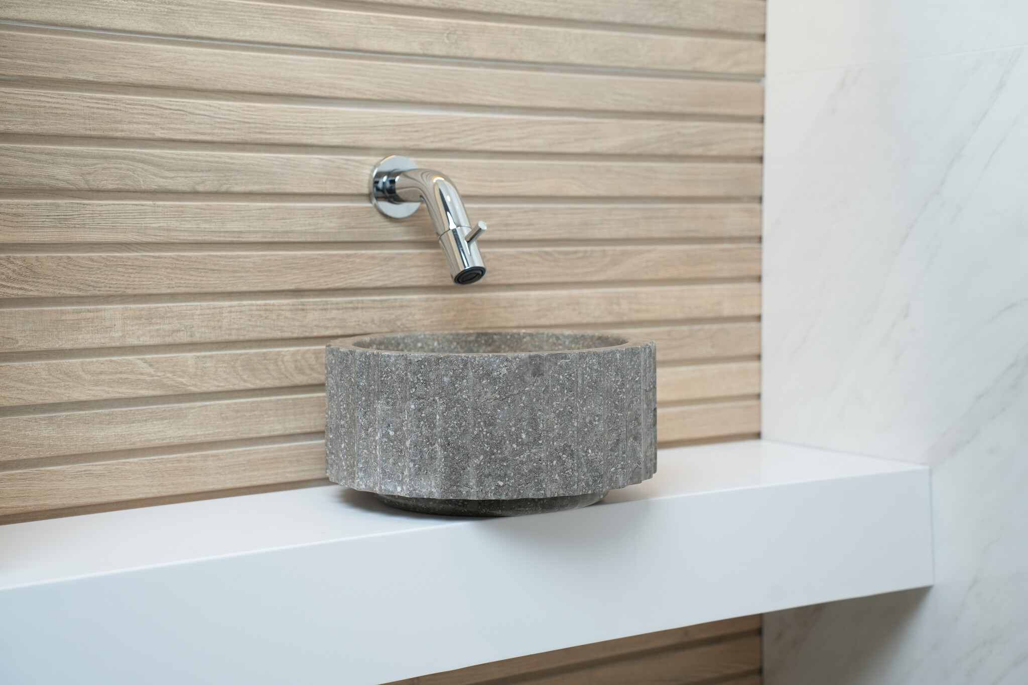 Loutro Bathroomware Waskom Odyssee Mini | Marmer | 3 Kleuren | H15xØ25 cm