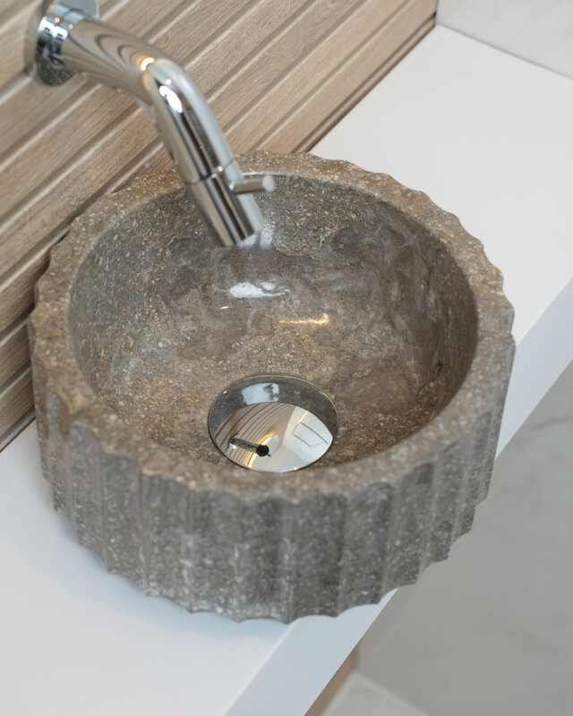 Loutro Bathroomware Waskom Odyssee Mini | Marmer | 3 Kleuren | H15xØ25 cm
