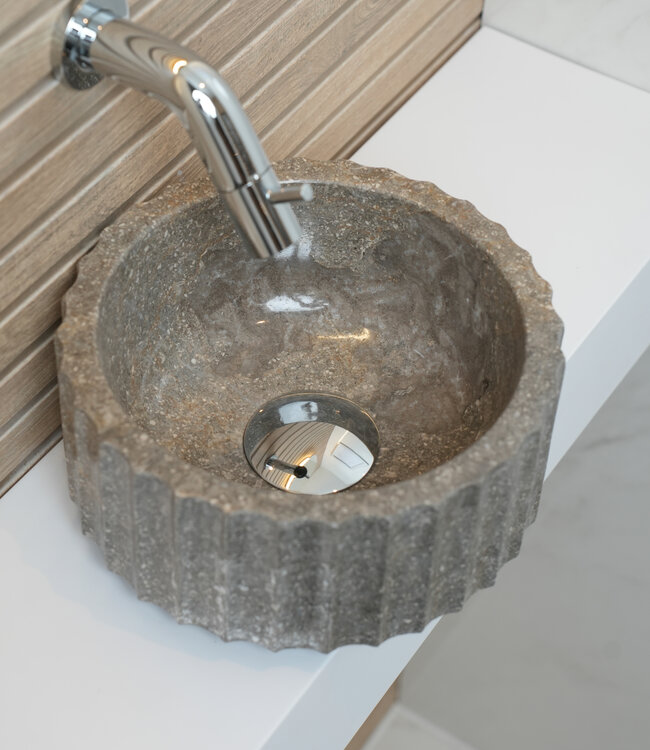 Loutro Bathroomware Waskom Odyssee Mini | Marmer | 3 Kleuren | H15xØ25 cm