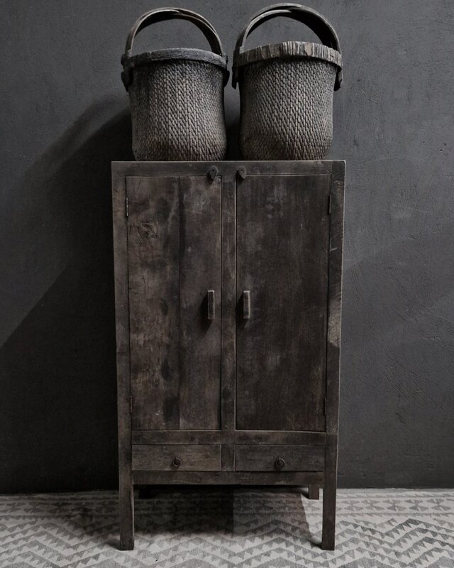 Luksa Home Collection Kast Loes | Antique Grey | H140 x B80 x D45 cm