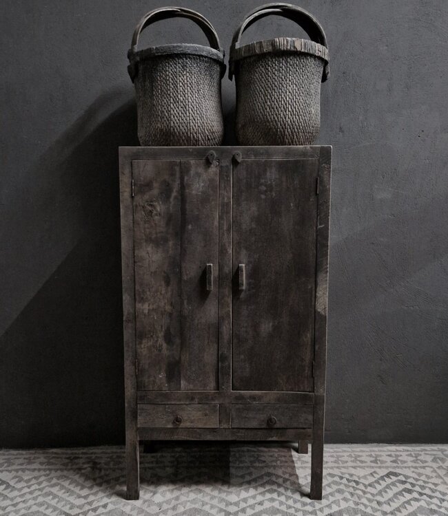 Luksa Home Collection Kast Loes | Antique Grey | H140 x B80 x D45 cm