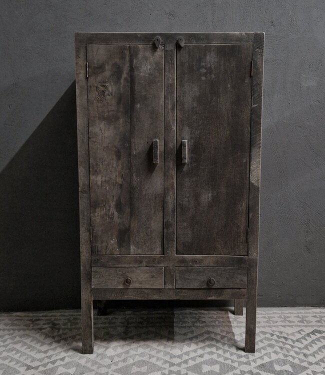 Luksa Home Collection Kast Loes | Antique Grey | H140 x B80 x D45 cm