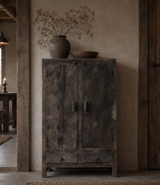 Luksa Home Collection Kast Loes | Antique Grey | H140 x B80 x D45 cm